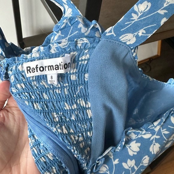 Reformation Nikita Blue and White Floral Dress - Picture 3 of 5